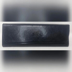 Saki Black Faux Leather  Eyeglasses Case